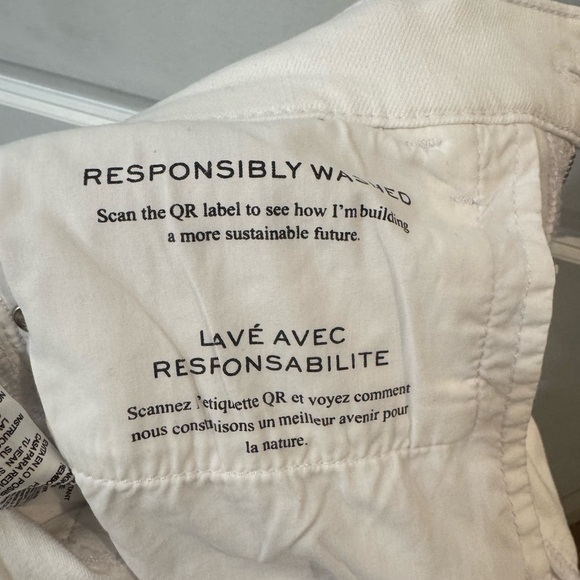 NWOT | FRAME Le Slim Palazzo Raw Hem Jeans | White | Full length | SZ 26 - Picture 11 of 13